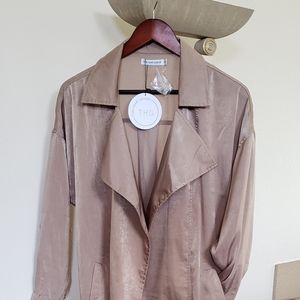 Tobi Heart Ginger Silky Women's Trench Coat